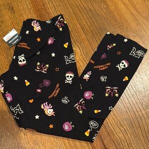 Halloween Themed Black Leggings